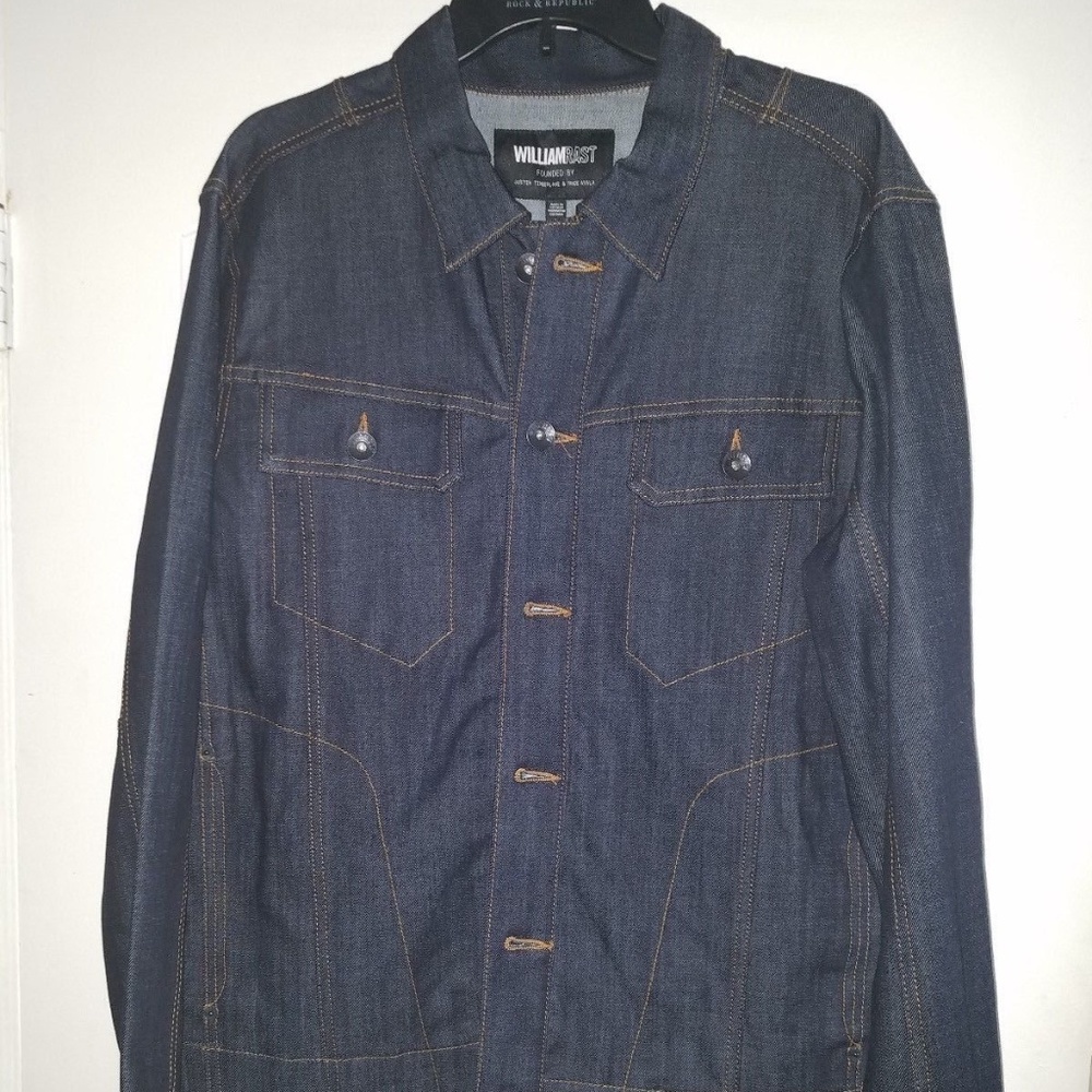 Men's William Rast blue stretch denim jacket